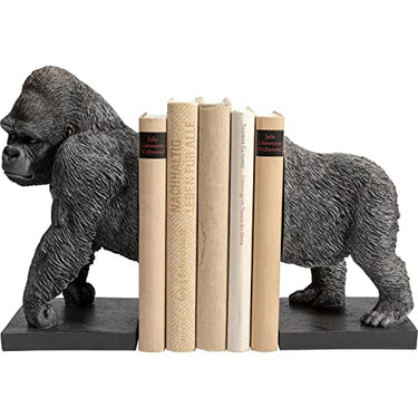 Kare Design Buchstütze Gorilla (2/Set), Zweiteilige Buchstütze, Tierfigur, AFFE, Schwarz, Artikelhöhe 24,8cm im Sale